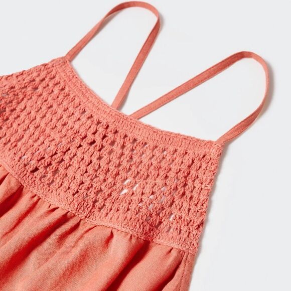 Mango open back jumpsuit with halter neck crochet details - Picture 5 of 6